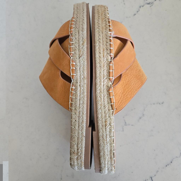 Women's Roxy Estella Orange Peel Sandals Size 8 Tan Espadrille Slides - Picture 9 of 12